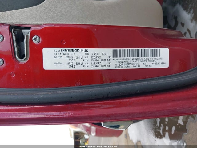 45497949 :رقم المزاد ، 2C4RC1BGXER326903 vin ، 2014 Chrysler Town & Country Touring مزاد بيع