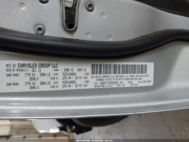 45497996 :رقم المزاد ، 1C6RR7FT4DS563948 vin ، 2013 Ram 1500 Express مزاد بيع
