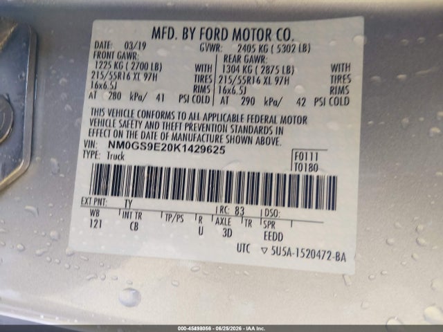 Ford Transit Connect Xl 2019 NM0GS9E20K1429625 Image 9
