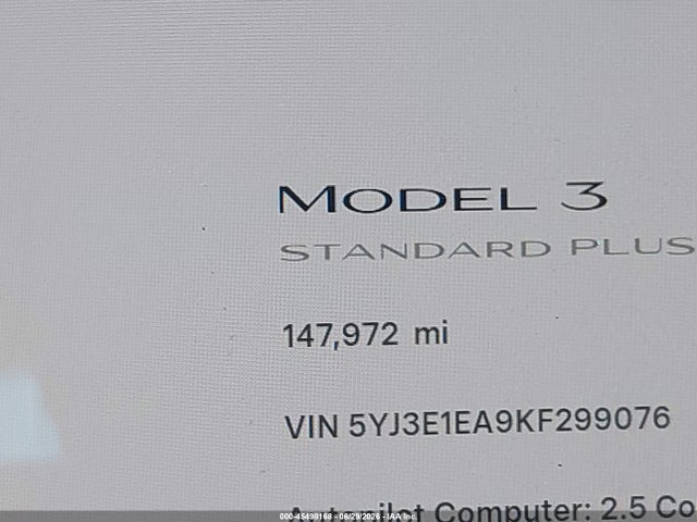 Tesla Model 3 Long Range/mid Range/standard Range/standard Range Plus 2019 5YJ3E1EA9KF299076 Image 14