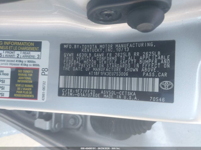 4T1BF1FK3EU753006 Toyota Camry Se Sport