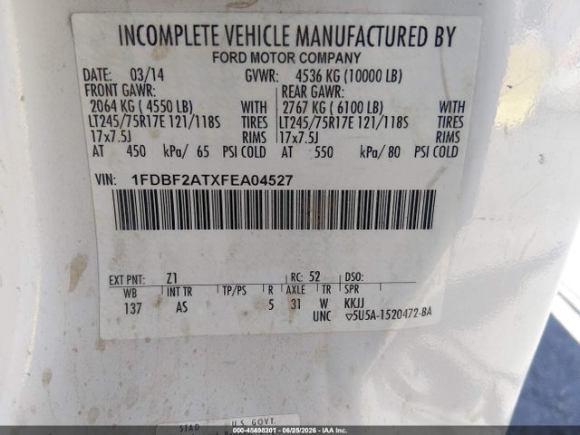 1FDBF2ATXFEA04527 Ford F-250 Xl