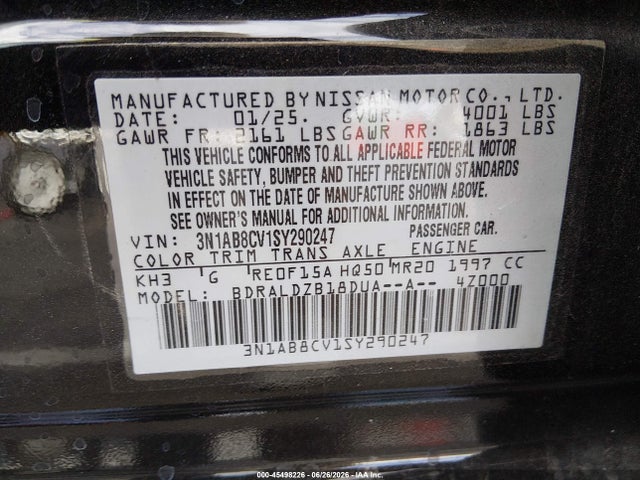 Nissan SENTRA SV 2025 3N1AB8CV1SY290247 Image 9