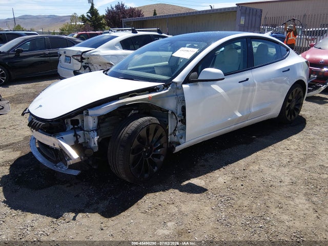 2022 Tesla Model 3 Performance Dual Motor All-wheel Drive მანქანა იყიდება აუქციონზე, vin: 5YJ3E1EC4NF293403, აუქციონის ნომერი: 45498290