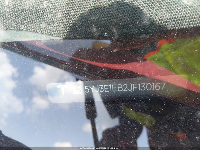 45498445 :رقم المزاد ، 5YJ3E1EB2JF130167 vin ، 2018 Tesla Model 3 Long Range/performance مزاد بيع