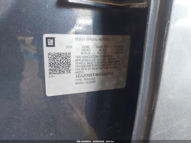 Chevrolet MALIBU LT 2019 1G1ZD5ST4KF142232 Image 9