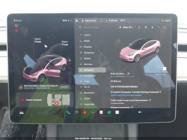 45498769 :رقم المزاد ، 5YJ3E1EA0MF085984 vin ، 2021 Tesla Model 3 Standard Range Plus Rear-wheel Drive مزاد بيع