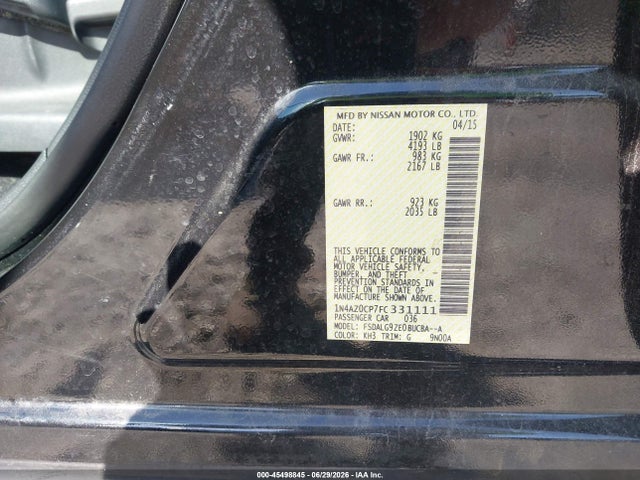 1N4AZ0CP7FC331111 Nissan Leaf Sl