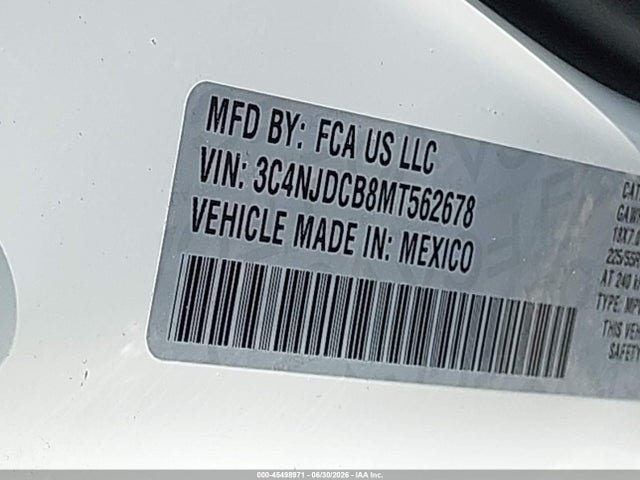 Aukcja sprzedaży 2021 Jeep Compass Limited 4x4, vin: 3C4NJDCB8MT562678, numer aukcji: 45498971