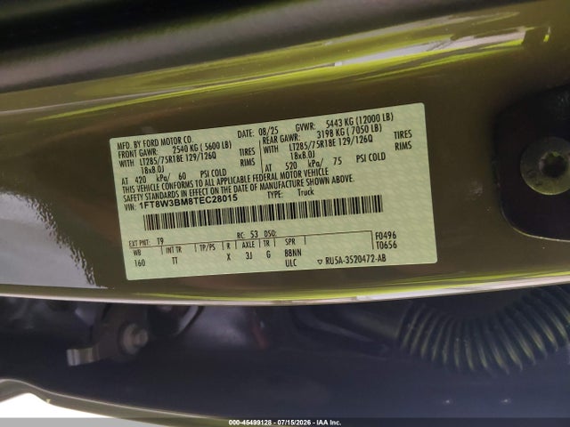 Ford F-350 Platinum 2026 1FT8W3BM8TEC28015 Image 8