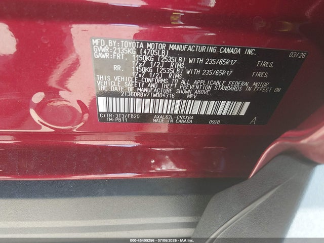 Toyota RAV4 LE 2026 2T36DRBV7TW004316 Image 9