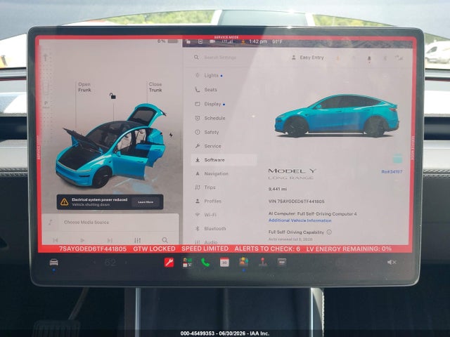 45499353 :رقم المزاد ، 7SAYGDED6TF441805 vin ، 2026 Tesla Model Y Premium Rear-wheel Drive/rear-wheel Drive مزاد بيع