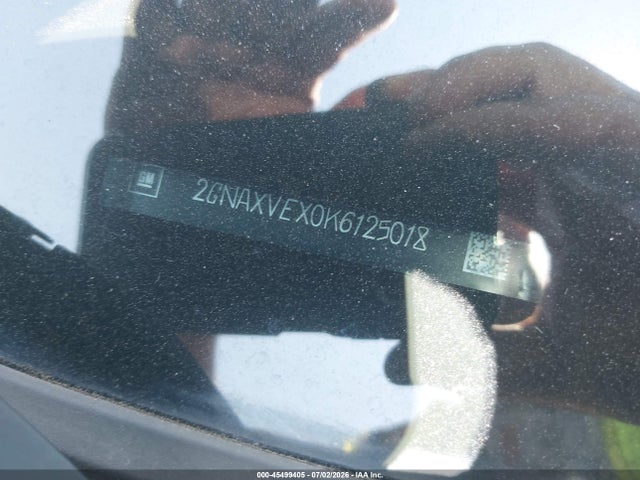 Aukcja sprzedaży 2019 Chevrolet Equinox Lt, vin: 2GNAXVEX0K6125018, numer aukcji: 45499405