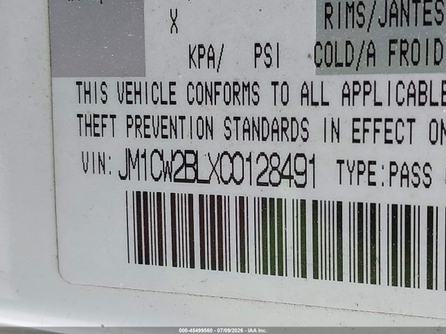Aukcja sprzedaży 2012 Mazda Mazda5 Sport, vin: JM1CW2BLXC0128491, numer aukcji: 45499560