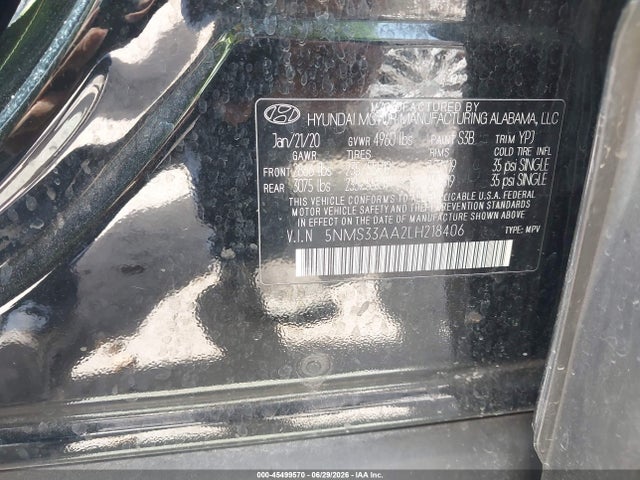 Hyundai Santa Fe Sel 2.0t 2020 5NMS33AA2LH218406 Image 9