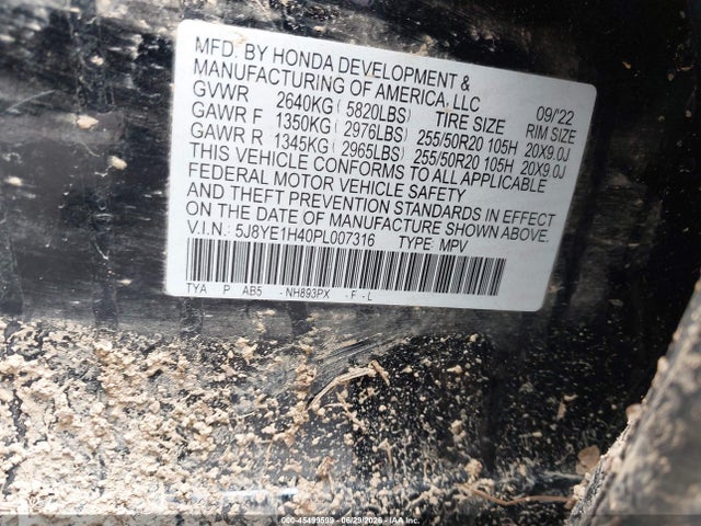 45499599 :رقم المزاد ، 5J8YE1H40PL007316 vin ، 2023 Acura Mdx Technology Package مزاد بيع