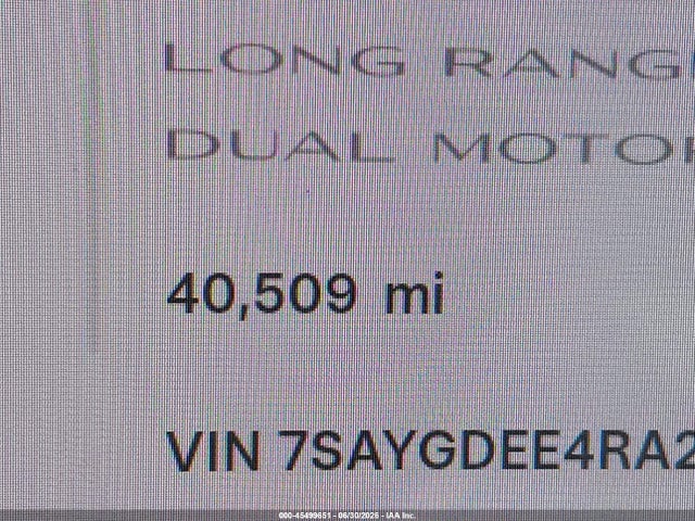 2024 Tesla Model Y Long Range Dual Motor All-wheel Drive მანქანა იყიდება აუქციონზე, vin: 7SAYGDEE4RA265982, აუქციონის ნომერი: 45499651
