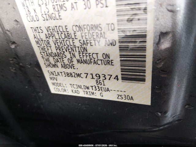 Nissan Rogue Sv Intelligent Awd 2021 5N1AT3BB2MC719374 Image 9