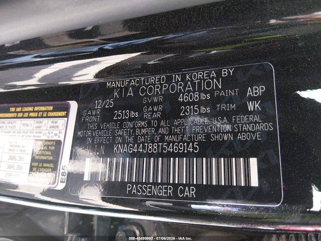 KIA K5 Gt 2026 KNAG44J88T5469145 Image 9