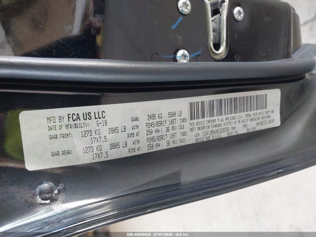 Aukcja sprzedaży 2019 Jeep Cherokee Trailhawk 4x4, vin: 1C4PJMBX0KD228766, numer aukcji: 45500424