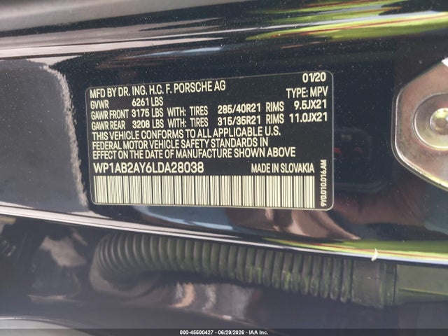 Porsche CAYENNE S 2020 WP1AB2AY6LDA28038 Image 9