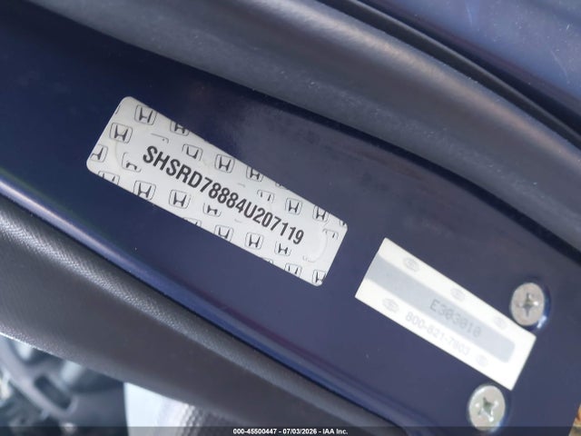 Auction sale of the 2004 Honda Cr-v Ex, vin: SHSRD78884U207119, lot number: 45500447