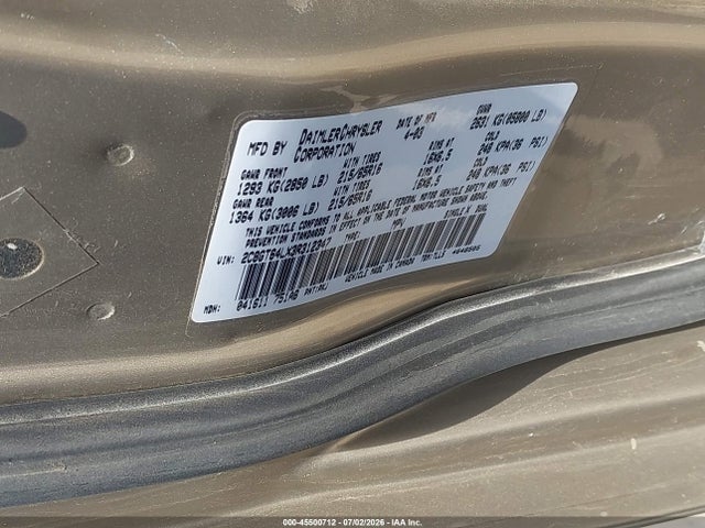 Aukcja sprzedaży 2003 Chrysler Town & Country Limited, vin: 2C8GT64LX3R312347, numer aukcji: 45500712