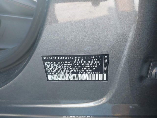 Продаж на аукціоні авто 2017 Volkswagen Jetta Gli, vin: 3VW4T7AJXHM408455, номер лоту: 45500792