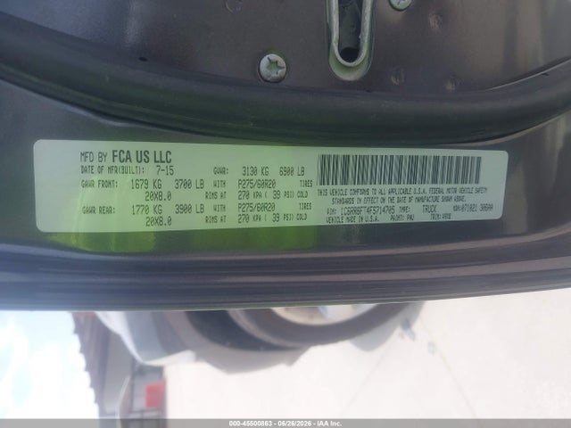 Продажа на аукционе авто 2015 Ram 1500 Express, vin: 1C6RR6FT4FS714705, номер лота: 45500863