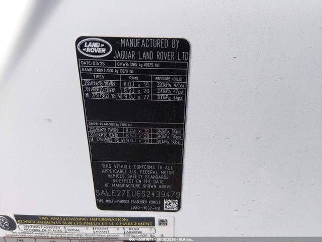 SALE27EU6S2439479 Land Rover Defender 110 P400 X-dynamic Se