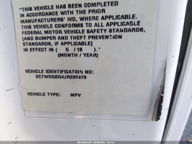 Dodge Grand Caravan Se 2018 2C7WDGBG4JR209978 Image 9
