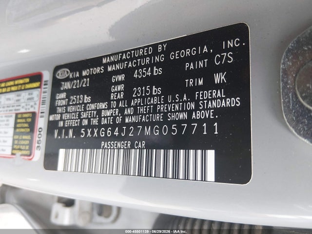 5XXG64J27MG057711 KIA K5 Gt-line