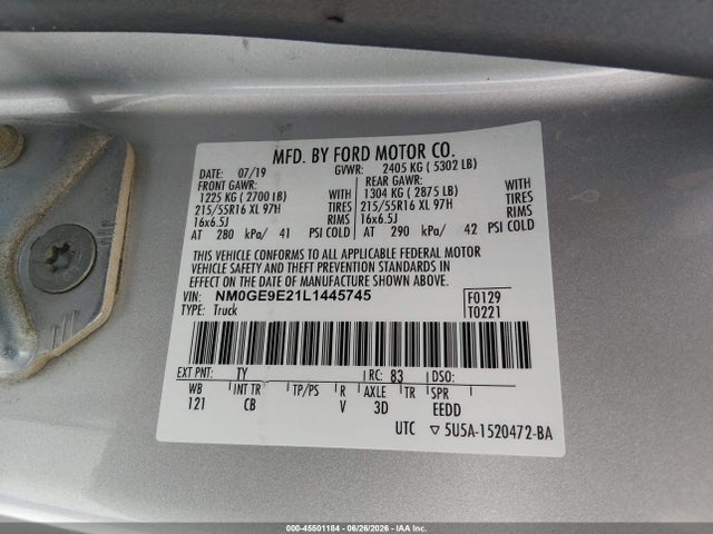 NM0GE9E21L1445745 Ford Transit Connect Xl Passenger