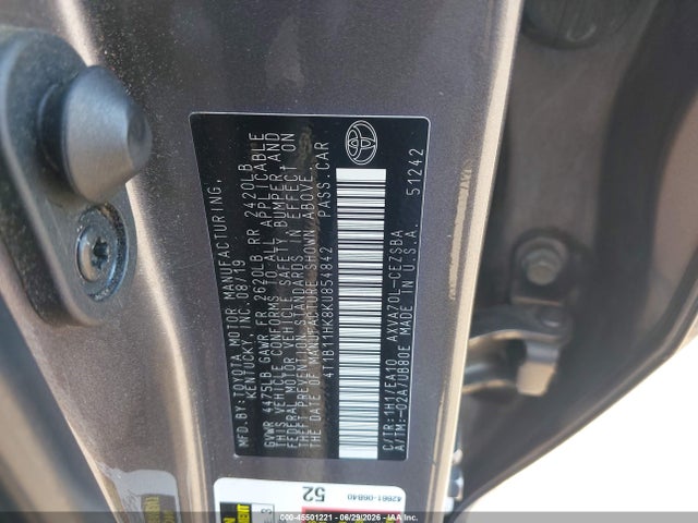 Toyota CAMRY SE 2019 4T1B11HK8KU854842 Image 9