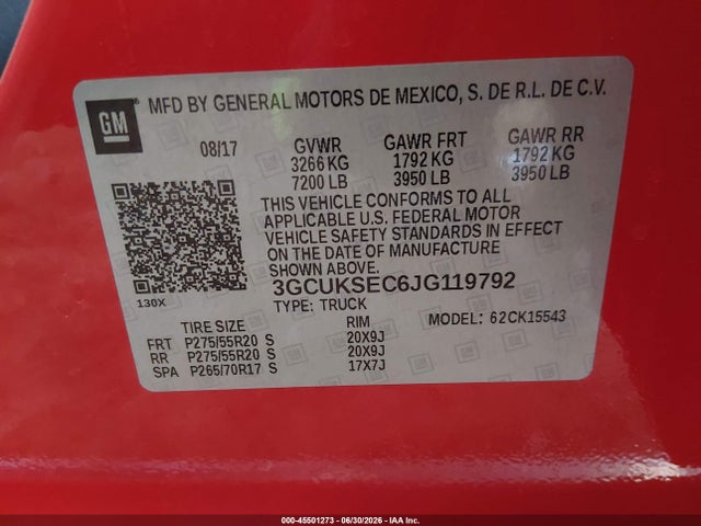 Chevrolet Silverado 1500 2lz 2018 3GCUKSEC6JG119792 Image 9