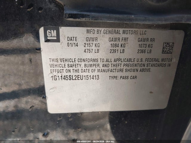Chevrolet Impala 1lz 2014 1G1145SL2EU151413 Image 9