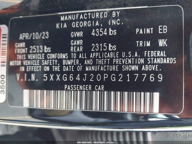KIA K5 Gt-line 2023 5XXG64J20PG217769 Image 9