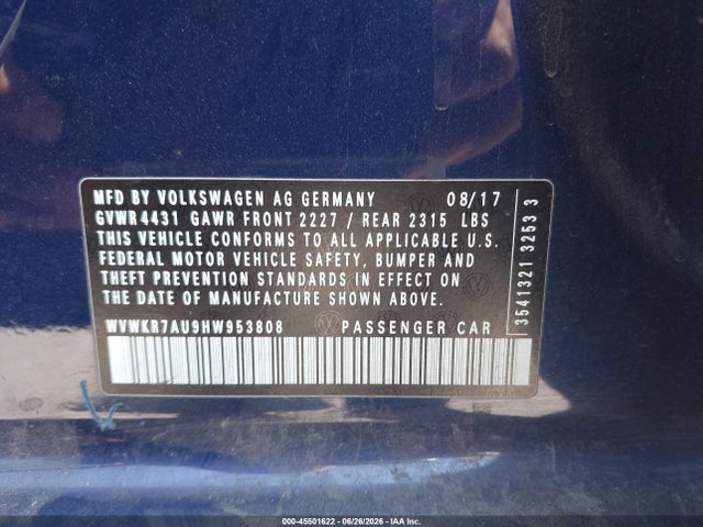 Volkswagen E-golf Se 2017 WVWKR7AU9HW953808 Image 9