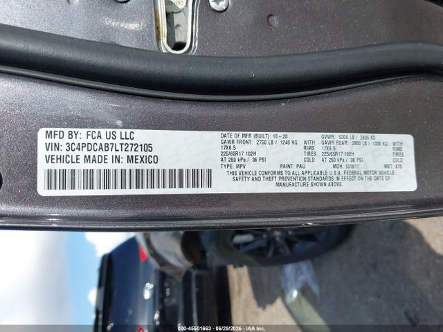 Dodge Journey Se Value 2020 3C4PDCAB7LT272105 Image 9