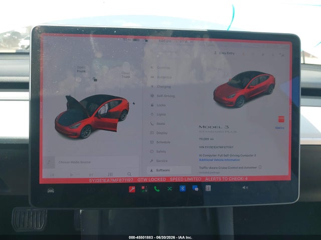 Aukcja sprzedaży 2021 Tesla Model 3 Standard Range Plus Rear-wheel Drive, vin: 5YJ3E1EA7MF871197, numer aukcji: 45501883