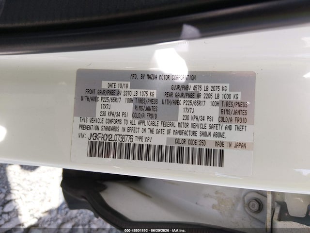 Mazda Cx-5 Touring 2020 JM3KFACM2L0738776 Image 9