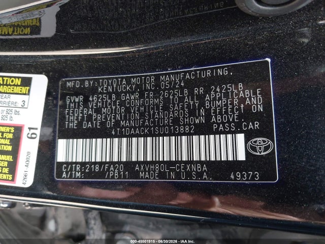 Toyota CAMRY LE 2025 4T1DAACK1SU013882 Image 9