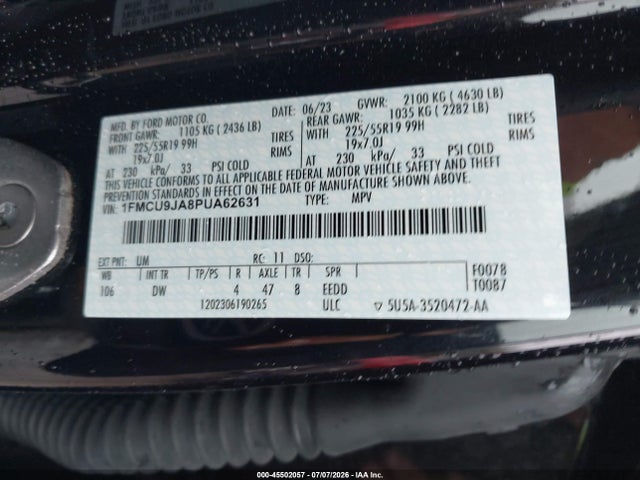 Ford Escape Platinum 2023 1FMCU9JA8PUA62631 Image 9
