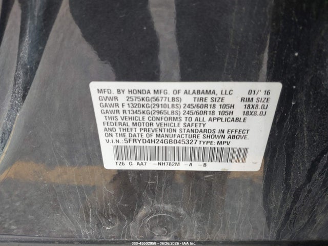Acura Mdx Acurawatch Plus Package 2016 5FRYD4H24GB045327 Image 9