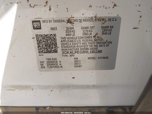3GKALPEG5RL181160 GMC Terrain Fwd Slt