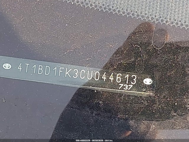 Продаж на аукціоні авто 2012 Toyota Camry Hybrid Xle, vin: 4T1BD1FK3CU044613, номер лоту: 45502329