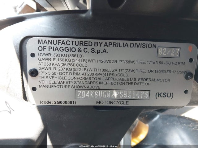 Aprilia Rs 660 2023 ZD4KSUG02PS001475 Image 10