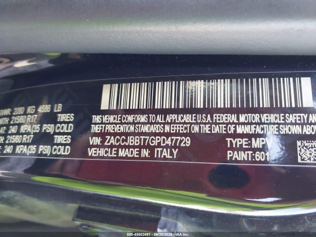Jeep Renegade Latitude 2016 ZACCJBBT7GPD47729 Image 9
