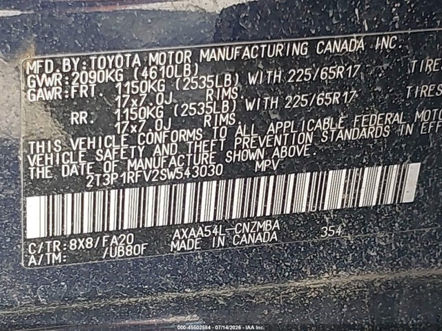Toyota Rav4 Xle 2025 2T3P1RFV2SW543030 Image 9