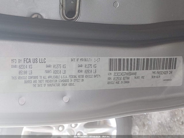 Aukcja sprzedaży 2017 Chrysler 300c, vin: 2C3CCAEG7HH564448, numer aukcji: 45502601